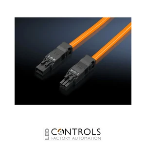 SZ2500.435 Rittal THROUGHWIRING, 3-POLE FOR SOCKET BOX, L: 200 MM, 100 - 240V AC, ORANGE