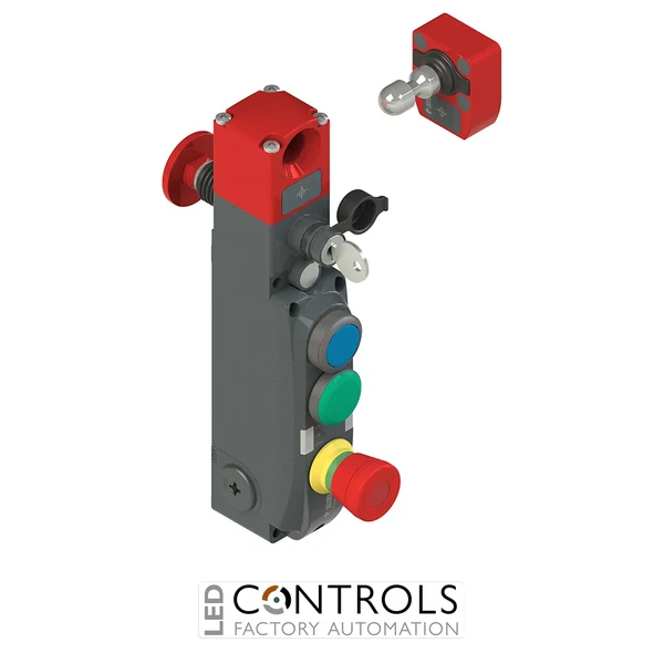 NG 2D6D419S-F31 Pizzato NG series safety switch with lock and integrated control devices, with actuator