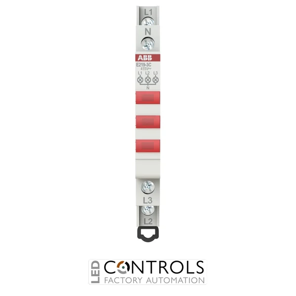 2CCA703900R0001 ABB E219-3C Indicator Light 3 x Red LED 230–415 V AC