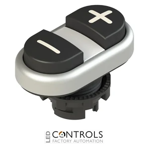 E2 1PDBL9AAAC Pizzato Double lower projecting pushbutton, with marking