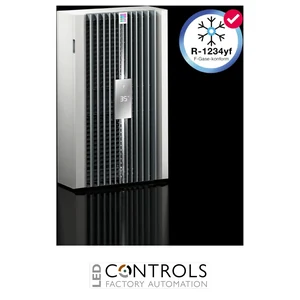 SK3479.800 Rittal Blue e+ S wall-mounted cooling unit, 500 W, with condensate evaporator, R-1234yf Refrigerant