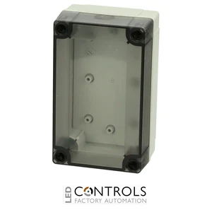 6012902 Fibox PC 100/50 LT Enclosure, Polycarbonate Low base, smoked transparent cover