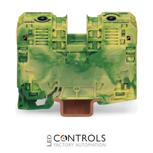 285-137 Wago 2-conductor ground terminal block;35 mm²;lateral marker slots;green-yellow