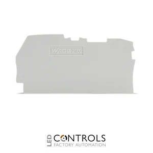 2102-1291 Wago End and intermediate plate;0.8 mm thick;gray