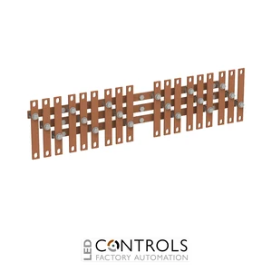 2CPX060451R9999 ABB ZH312 320A 20 x 5 mm 3-Pole Double-Level Copper Busbar System - image 3
