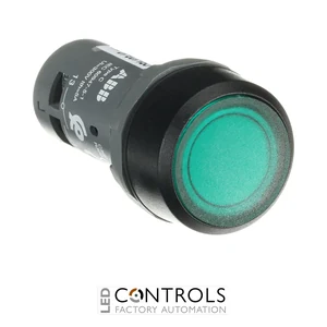 1SFA619100R1212 ABB CP1-12G-10 Green Illuminated Compact Pushbutton 1NO 110-130V AC/DC - image 3