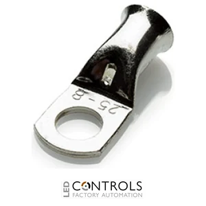 COL25-10 Partex copper tube ring terminal, 25mm², M10 stud, pack 50