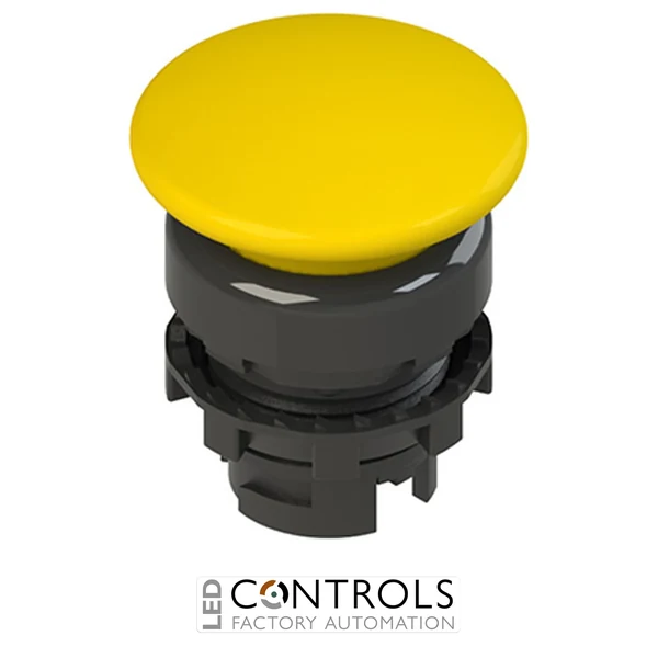 E2 1PU2F5410 Pizzato Spring-return yellow mushroom pushbutton