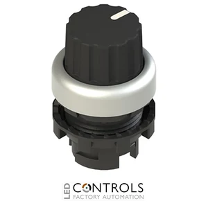 E2 1SE43ECE19AB Pizzato Knob selector, 3 positions black with marking