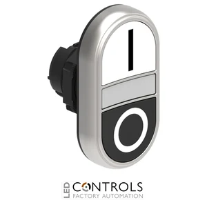 LOVATO LPCBL7124 DOUBLE TOUCH BUTTON WHITE/BLACK I-O ILLU
