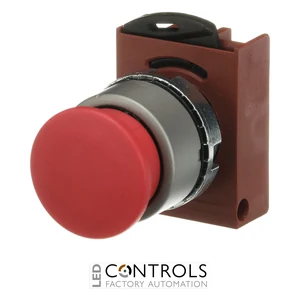 1SFA184031R9001 ABB P9MEM3RN P9M 28 mm Red Momentary Mushroom Pushbutton - image 2