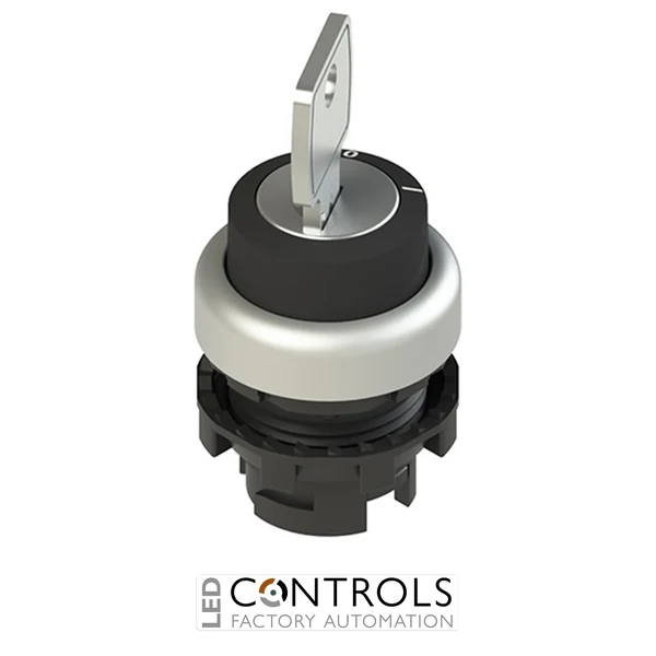 E2 1SC2DCA19AA Pizzato Key selector, 2 positions black without marking