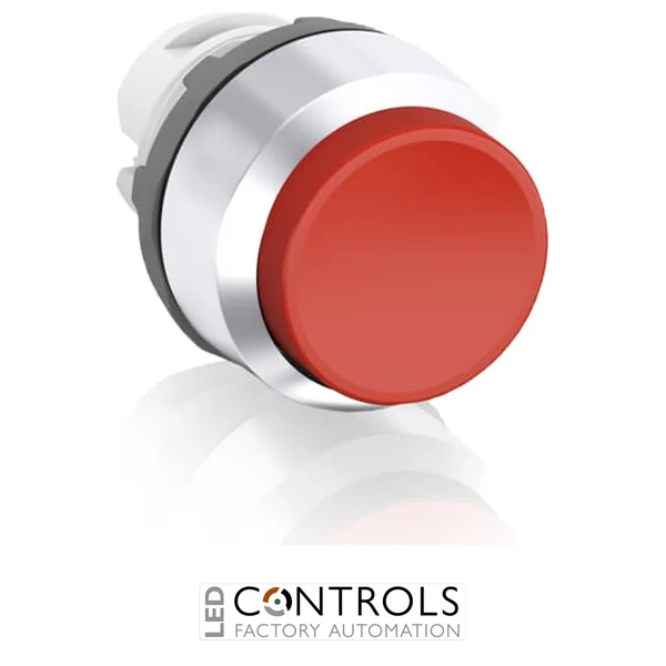 abb maintained red non-illuminated extended push button 22mm mp4-20r