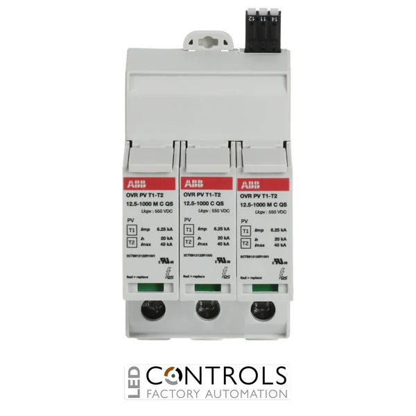 2CTB812121R1000 ABB OVR PV T1-T2 12.5-1000 P TS QS Type 1+2 Photovoltaic Surge Protection Device