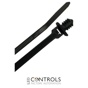 HFC210-FIR-B Partex Fir-Tree Mountable Ties, 210mm x 4.8mm, Black, pack 100