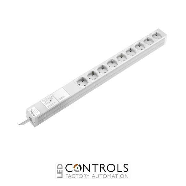 DK7240.330 Rittal Socket strip CEE 7/3 (type F) 9-way 250 V 16 A LHD: 6586x44x44mm