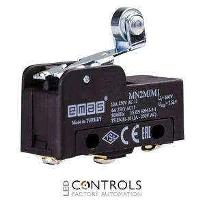EMAS MN2MIM1 EMAS MN2 MINI SWITCH W METAL SHORT ROLLER LEVER 1CO