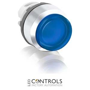 abb maintained blue illuminated extended push button 22mm mp4-31l