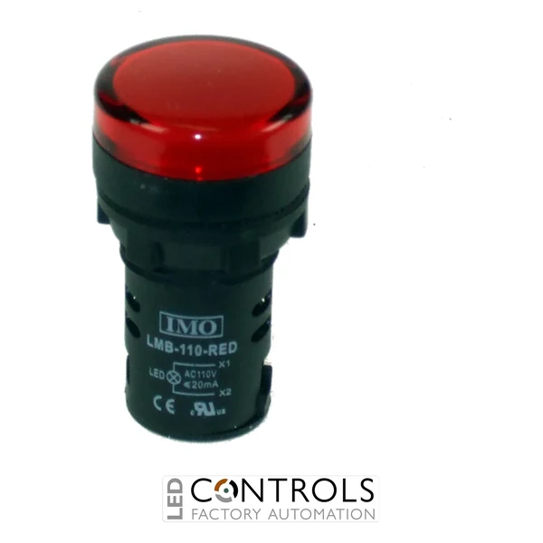 lmb-110-red imo led pilot light 110vac red ip65