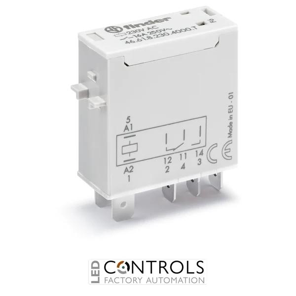 46.61.8.120.4000T Finder Miniature industrial relay 1pole 16A 120V