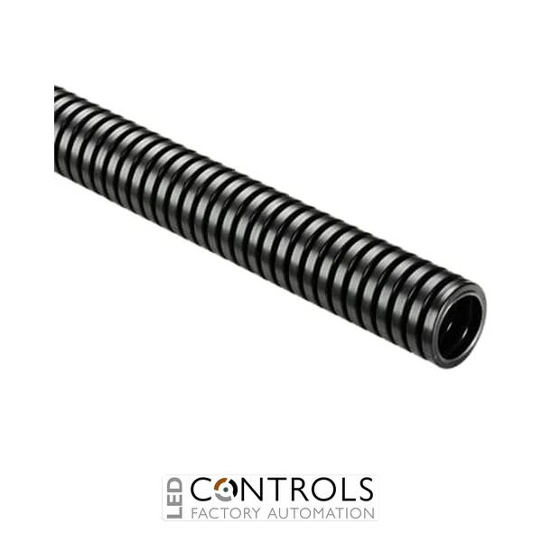 7TAA292240R0028 ABB CYLT-29B.50 Corrugated Conduit, Polyamide 6, Very Flexible, Medium-Duty, Size NW29, Fine Profile, Color Black, 50 Meter Ring