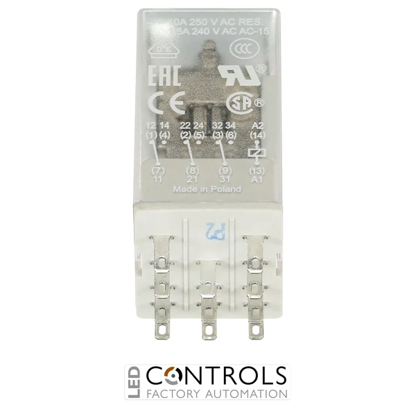 1SVR405612R7000 ABB CR-M110AC3 Pluggable Interface Relay 110 V AC 3 c/o 10 A