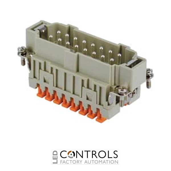 CSHM16N Ilme Squich male insert 16 pole and earth (push in actuator)