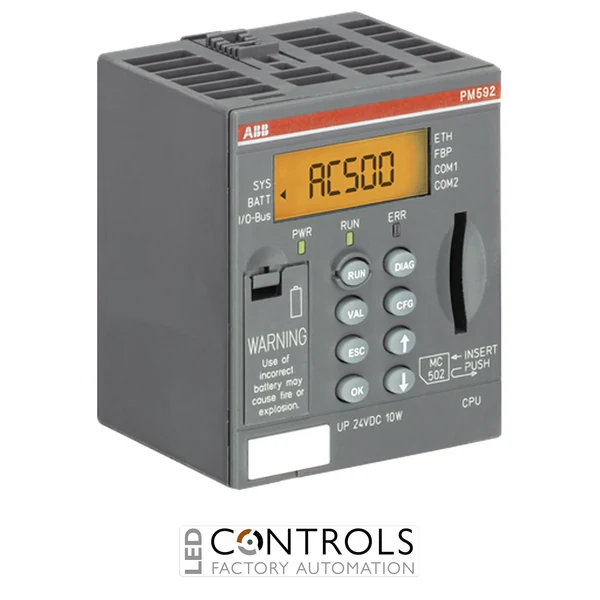 ABB PM5675-2ETH, AC500, CPU, 160MB/8GB, ETH