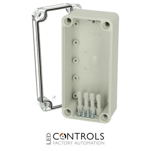 8724007 Fibox PC D 65 T Enclosure, Polycarbonate Transparent cover