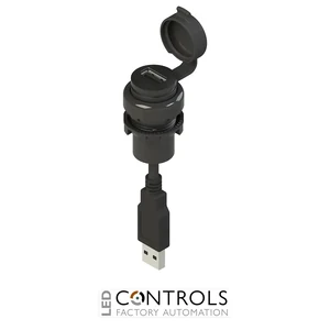 E2 1USB1CN0.8 Pizzato USB socket 2.0 EROUND series