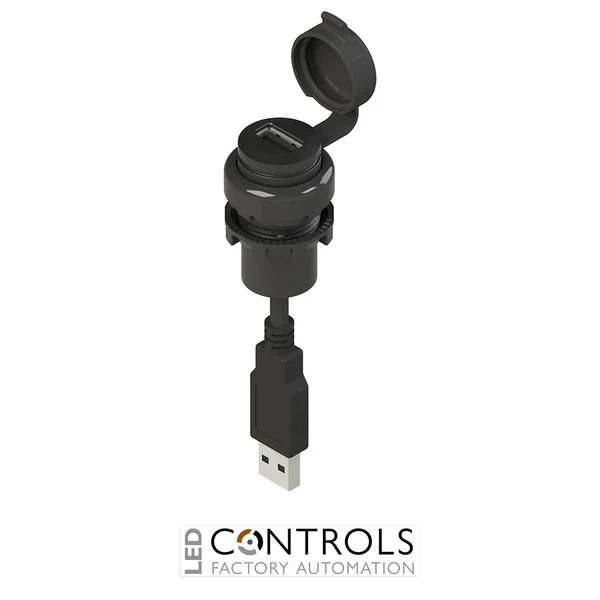 E2 1USB1CN0.8 Pizzato USB socket 2.0 EROUND series