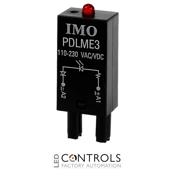 PDLME3 IMO Relay Socket Plug-in Module 110-230 AC/DC, Diode,LED,Res.