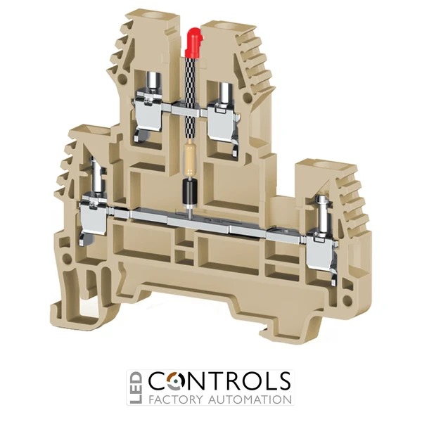 ERD2.5LD110DCBEIGE IMO Screw Clamp Terminal 2.5mm, 300V, 20A, Double Deck