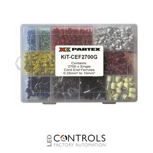 KIT-CEF2700-G Partex single insulated cord end ferrule