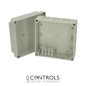 6016321 Fibox PCM 175/100 G Enclosure, Polycarbonate, metric knock-outs Grey cover
