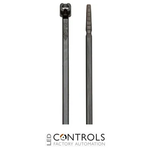 MB100-B Partex Metal Barbed Cable Ties, 100mm x 2.5mm, Black, pack 100