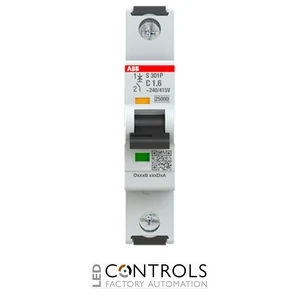 2CDS381001R0974 ABB S301P-C1.6 Miniature Circuit Breaker - 1P - C - 1.6 A - image 2