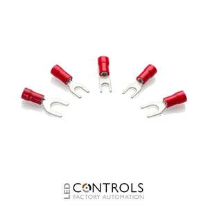 RS32 Partex Spade Terminals (Forks), M3, Red, pack 100
