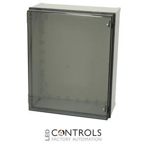 8113062 Fibox CAB PC 504020 T3B Cabinet, Polycarbonate, Smoked transparent door Locks on the long side