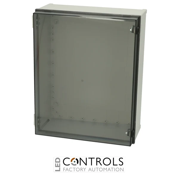 8113062 Fibox CAB PC 504020 T3B Cabinet, Polycarbonate, Smoked transparent door Locks on the long side