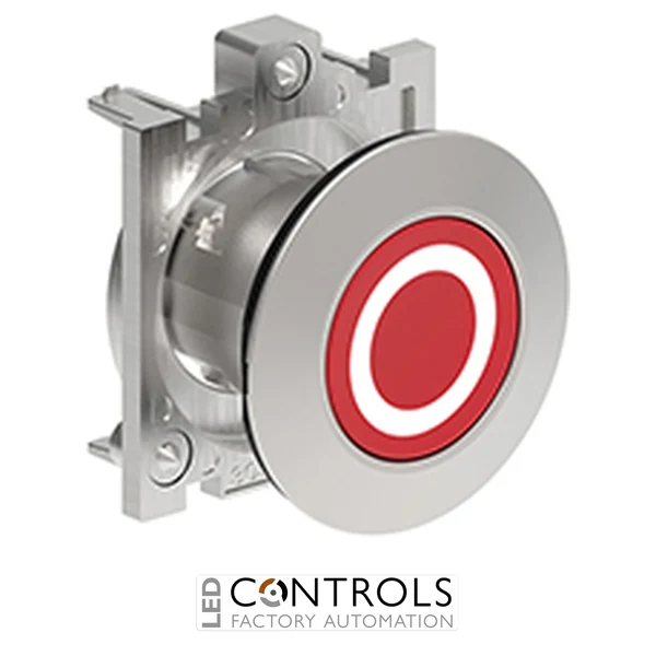 LOVATO LPFB1104 RED FLUSH MET.FLAT PUSH-BUTTON O