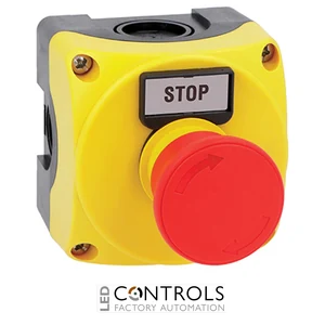 LPZP1B5612 - YLW CONTROL STATION ISO TURN E-STOP + "S