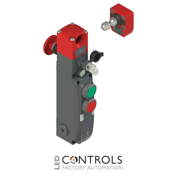 NG 2D6D411F-F30 Pizzato NG series safety switch with lock and integrated control devices, with actuator