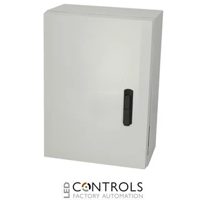 8120097N Fibox ARCA 705030S No MP Cabinet, Polycarbonate Grey cover, Swinghandle, hinges on the long side