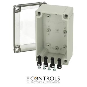 6011901 Fibox PC 100/60 HT Enclosure, Polycarbonate High base, smoked transparent cover