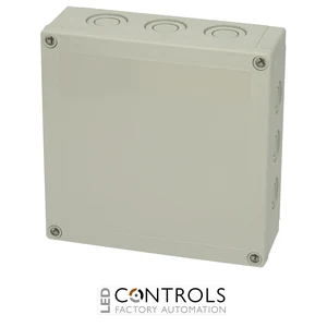 6016319 Fibox PCM 175/60 G Enclosure, Polycarbonate, metric knock-outs Grey cover