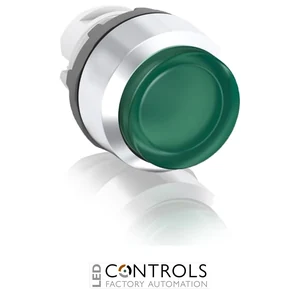 abb maintained green illuminated extended push button 22mm mp4-21g