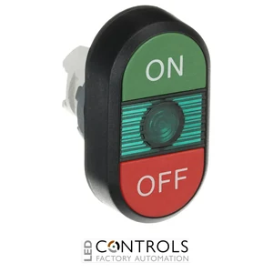 1SFA611132R1102 ABB MPD3-11G Illuminated Double Pushbutton ON/OFF with Green Indicator - image 3