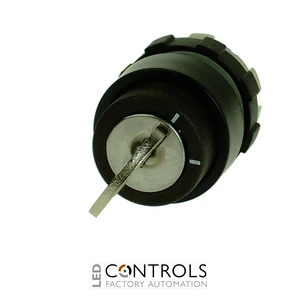 BS3SAT0 IMO Key Switch 2 Position Spring Return, Black Bezel