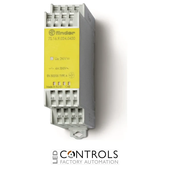 7S.16.9.024.5420T Finder Relay module DC 24V 4NO2 NC